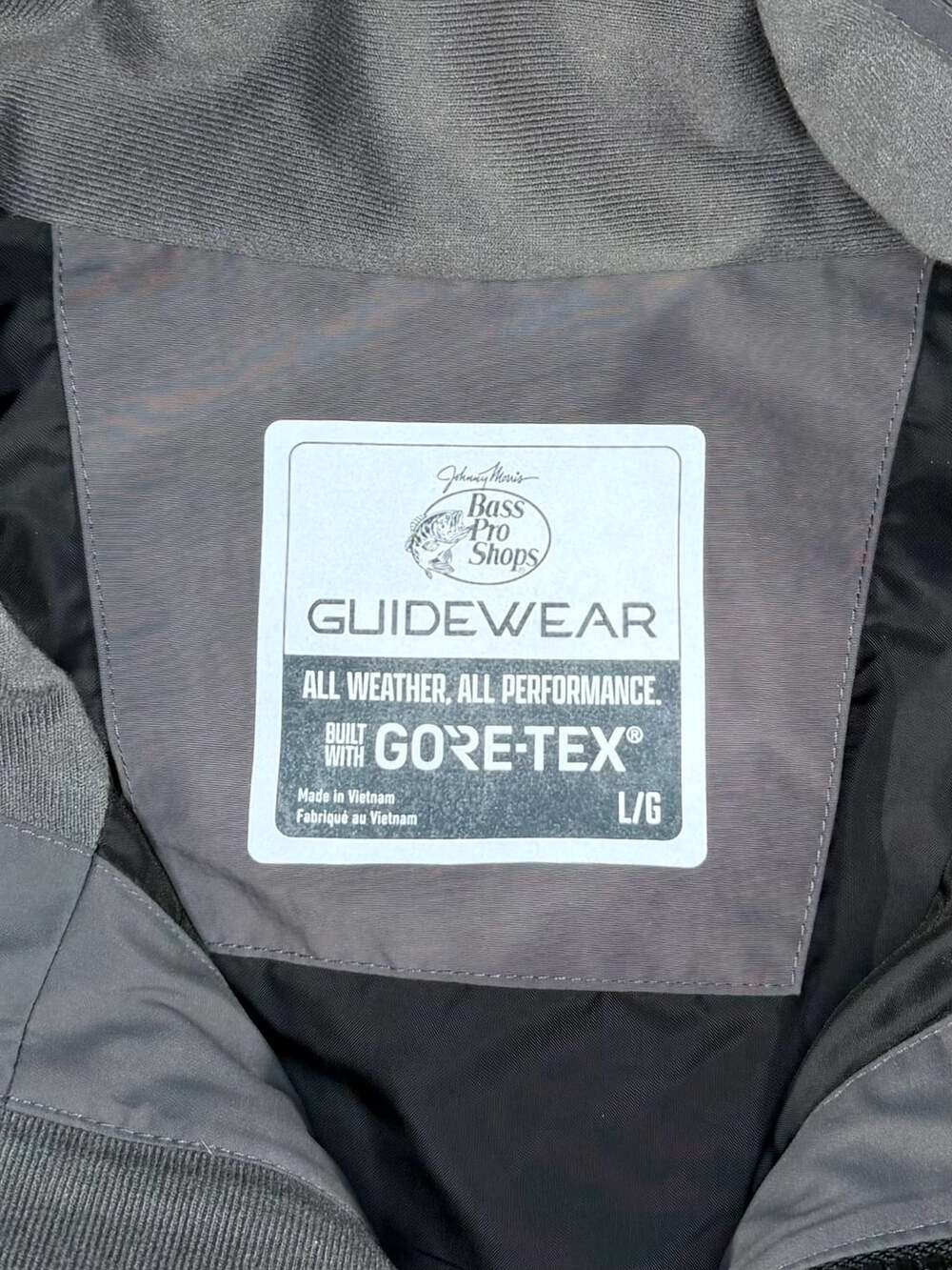 Bass Pro Shops Guidewear Insulated Jacket Size L Gore-Tex Gray Black - Picture 3 of 8